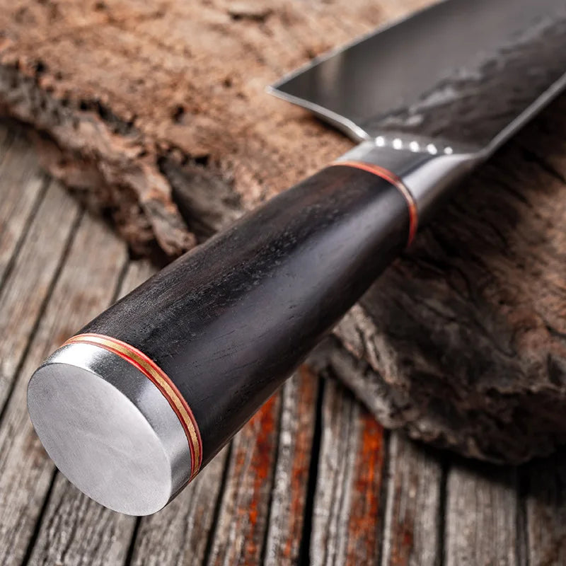Grand couteau à lame Santoku